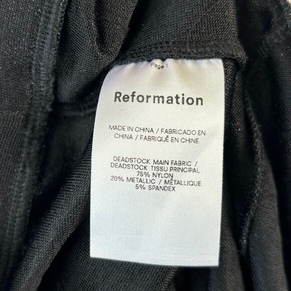 Reformation Sparkly High Waisted Wide Leg Pants Size XS - Picture 5 of 8